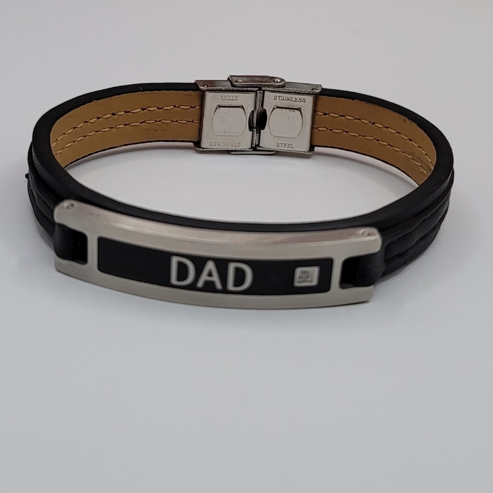 DAD leather bracelet fashion style with stone